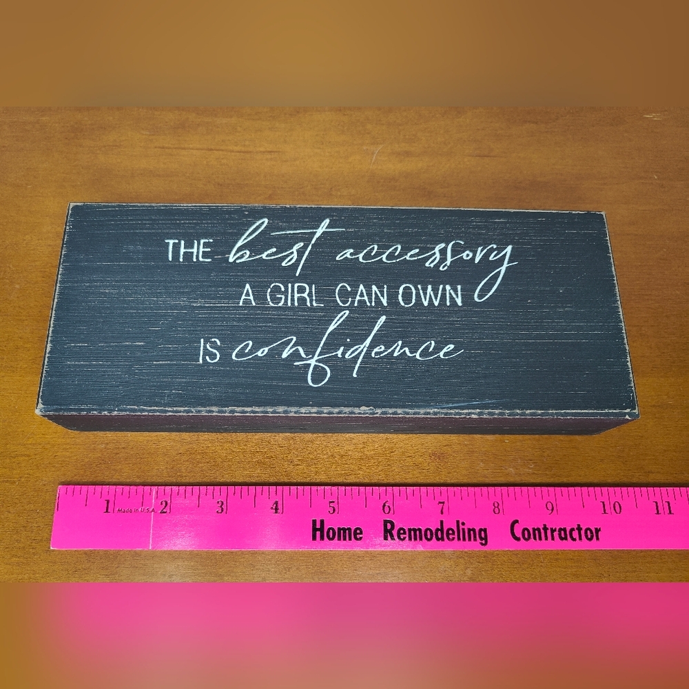 The Best Accessory a Girl Can Own, Wood Sign, 10x4